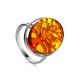 The Tree Of Life Symbolic Ring Made In Sterling Silver and Baltic Amber, Ring Size: 5 / 15.5, image 