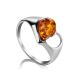 Красивое кольцо «Эвридика» из серебра и коньячного янтаря 17, Ring Size: 11.5 / 21, image 