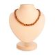 Cognac Amber Ball Beaded Necklace, image 
