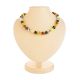 Ball Beaded Necklace With Multicolor Amber And Silver, image 