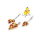 Sterling Silver Floral Ring With Amber The Verbena, Ring Size: 11 / 20.5, image , picture 4