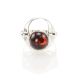 Stylish Silver Ring With Ball Shaped Amber The Orion, Ring Size: 9.5 / 19.5, image , picture 3