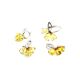 Classic Floral Ring With Amber In Silver The Dandelion, Ring Size: 6 / 16.5, image , picture 4