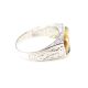 Stylish Silver Signet Ring With Amber The Cesar, Ring Size: / 22.5, image , picture 4