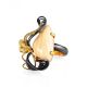 Voluptuous Gold-Plated Cocktail Ring With Mammoth Ivory The Era, Ring Size: Adjustable, image , picture 5