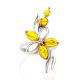 Luminous Silver Ring With Lemon Amber The Verbena, Ring Size: 9 / 19, image , picture 3
