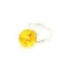 Silver Ring With Luminous Ball Shaped Amber The Jupiter, Ring Size: 5.5 / 16, image , picture 2
