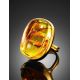 Amber Cocktail Ring With Insect Inclusions The Clio, Ring Size: Adjustable, image , picture 2