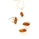 Stylish Silver Ring With Cognac Amber, Ring Size: 5.5 / 16, image , picture 6