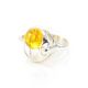 Bright Lemon Amber In Silver Ring The Orion, Ring Size: 11.5 / 21, image , picture 3