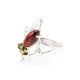Stylish Multicolor Amber Ring In Silver The Pegasus, Ring Size: 5.5 / 16, image , picture 3