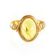 Amber Gold Plated Ring With Inclusions The Clio, Ring Size: Adjustable, image , picture 4