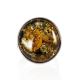 Sterling Silver Open Ring With Bold Amber Stone The Glow, Ring Size: Adjustable, image , picture 3