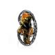 Adjustable Silver Cocktail Ring With Fabulous Green Amber Stone The Rialto, Ring Size: Adjustable, image , picture 3