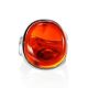 Bold Amber Adjustable Ring In Silver The Glow, Ring Size: Adjustable, image , picture 3