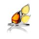 Multicolor Amber Floral Ring In Sterling Silver The Verbena, Ring Size: 11.5 / 21, image , picture 4