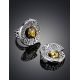 Bold Silver Ring With Round Green Amber Stone The Venus, Ring Size: Adjustable, image , picture 6
