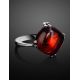 Sterling Silver Ring With Deep Red Amber The Byzantium, Ring Size: 11.5 / 21, image , picture 2
