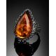Cognac Amber Cocktail Ring In Sterling Silver The Luxor, Ring Size: 8.5 / 18.5, image , picture 5
