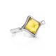Luminous Lemon Amber Ring In Silver, Ring Size: 3.5 / 14.5, image , picture 5