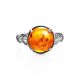 Classy Cognac Amber Ring In Sterling Silver The Shanghai, Ring Size: 5.5 / 16, image , picture 3