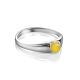 Кольцо из серебра 925 пробы с натуральным медовым янтарём «Капри» 16, Ring Size: 9.5 / 19.5, image , picture 3