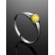 Кольцо из серебра 925 пробы с натуральным медовым янтарём «Капри» 16, Ring Size: 9.5 / 19.5, image , picture 2