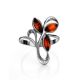 Silver Floral Ring With Bright Amber Stones The Verbena, Ring Size: 7 / 17.5, image , picture 5