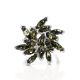 Amber Ring In Sterling Silver The Dahlia, Ring Size: 13 / 22, image , picture 3