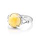Pretty Honey Amber Ring In Sterling Silver The Shanghai, Ring Size: 11.5 / 21, image , picture 4
