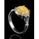 Pretty Honey Amber Ring In Sterling Silver The Shanghai, Ring Size: 10 / 20, image , picture 2