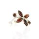 Floral Silver Ring With Amber Petals The Verbena, Ring Size: 6.5 / 17, image , picture 4