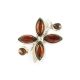 Floral Silver Ring With Amber Petals The Verbena, Ring Size: 8 / 18, image , picture 3