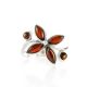 Floral Silver Ring With Amber Petals The Verbena, Ring Size: 9.5 / 19.5, image 