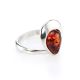 Sterling Silver Ring With Amber Stone The Orion, Ring Size: 9 / 19, image 