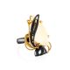 Bold Gold-Plated Cocktail Ring With Mammoth Tusk The Era, Ring Size: Adjustable, image 