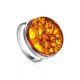 Symbolic The Tree Of Life Ring Made With Amber and Sterling Silver, Ring Size: 9 / 19, image 