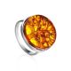 Symbolic The Tree Of Life Ring Made With Amber and Sterling Silver, Ring Size: 6.5 / 17, image 