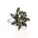 Amber Ring In Sterling Silver The Dahlia, Ring Size: 13 / 22, image 