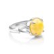 Pretty Honey Amber Ring In Sterling Silver The Shanghai, Ring Size: 5 / 15.5, image , picture 6