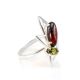 Stylish Multicolor Amber Ring In Silver The Pegasus, Ring Size: 12 / 21.5, image 