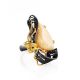 Voluptuous Gold-Plated Cocktail Ring With Mammoth Ivory The Era, Ring Size: Adjustable, image 