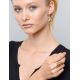 Floral Ring With Amber In Silver The Verbena, Ring Size: 10 / 20, image , picture 5