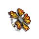 Amber Floral Cocktail Ring The April, Ring Size: 7 / 17.5, image 