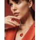 Bold Red Amber Earrings In Gold The Sangria, image , picture 3