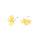 Charming Silver Earrings With Honey Amber The Flora, image , picture 3