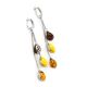 Multicolor Amber Dangle Earrings In Sterling Silver The Casablanca, image , picture 4