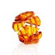 Cognac Amber Elastic Ring, Ring Size: Adjustable, image , picture 4