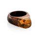 Стильное кольцо из древесины палисандра и янтаря «Индонезия» 17.5, Ring Size: 8 / 18, image , picture 3