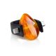 Rubber Unisex Ring With Amber Centerpiece The Grunge, Ring Size: / 23, image , picture 3